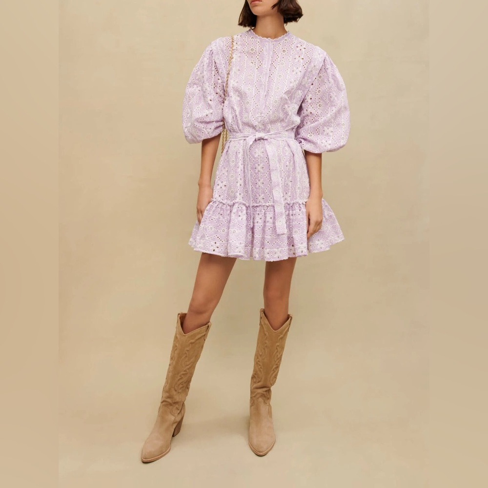 Maje Rosiry Embroidered Mini Dress